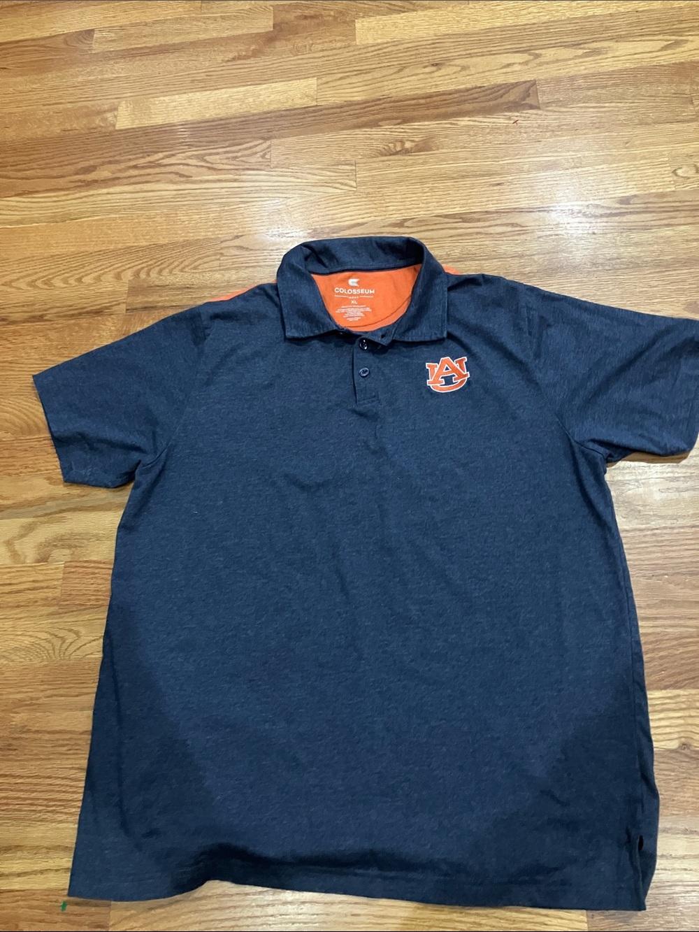 Colosseum Auburn Navy Polo with Orange Logo Sz XL GUC